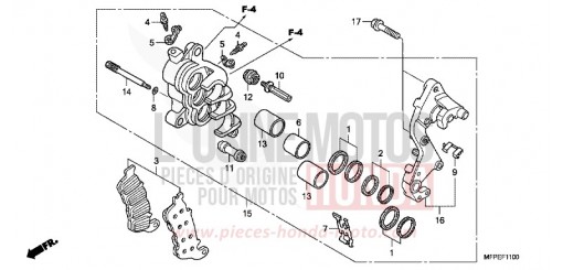 MACHOIRE DE FREIN AVANT D. CB1300SAA de 2010